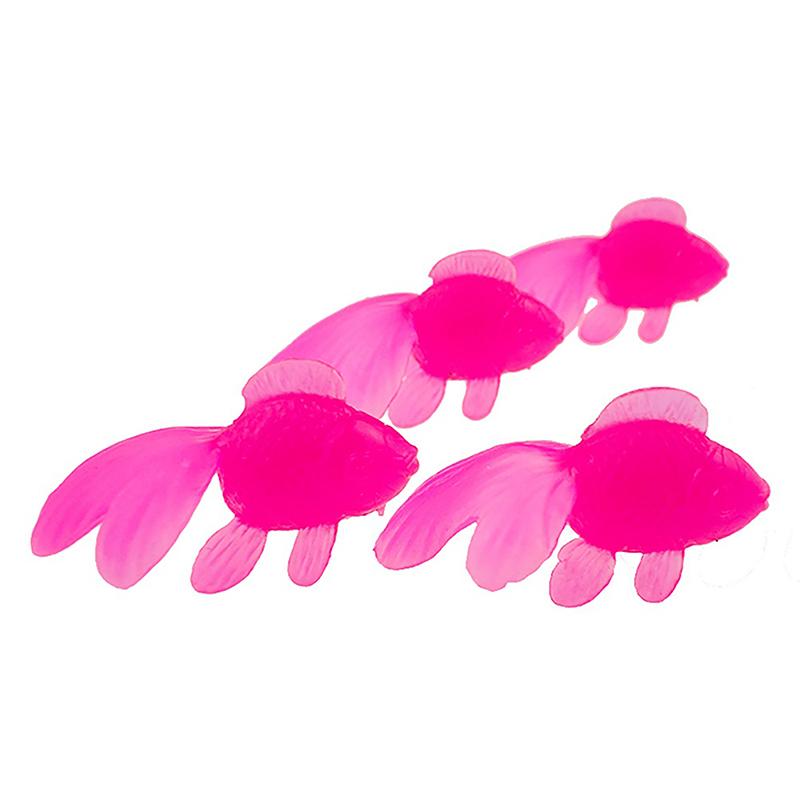 10Pcs Children Water Play Beach Gifts Simulation Goldfish Model Colorful Soft Rubber Small Fish Baby Bath Toys