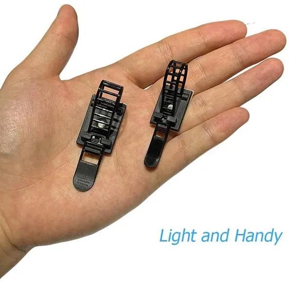 10/20 st buntbandsfäste Justerbara klämmor Självhäftande rem Fixhållare Plast Nätverkskabel Nätsladd Bil Organizer Clamp