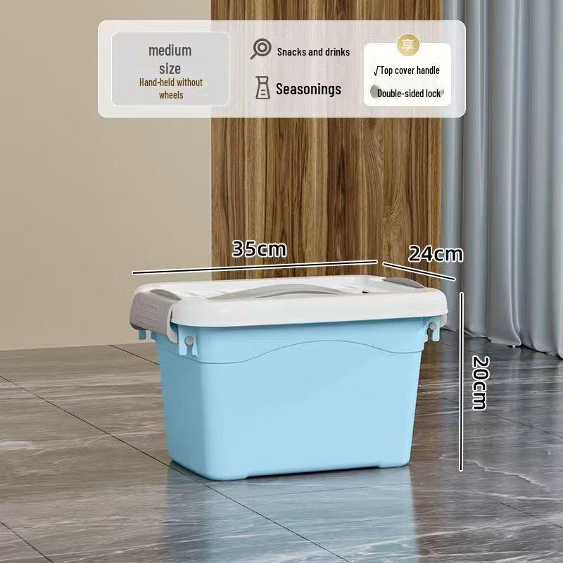 Shixun Plastic Storage Boxes with Handles, Pack of 3