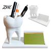 Creative Tooth Shaped Decor 3D Printed Pen Holder with Business Card Holder, 2 In 1 Office Desk Organizer Teeth Shape Organizer, Dentist Desktop