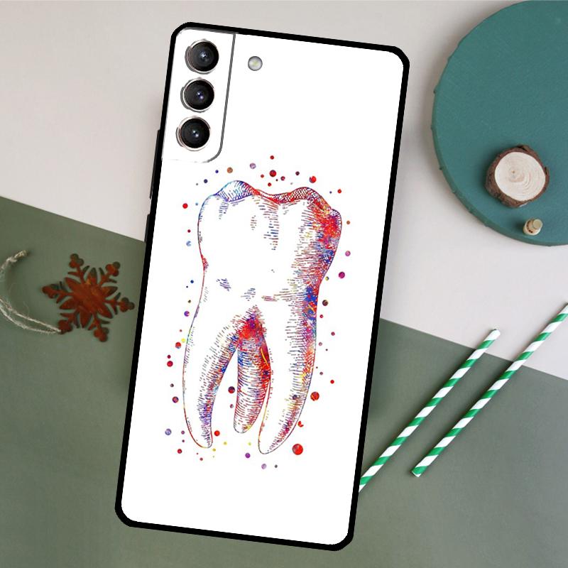 

The Dentist Tooth Phone Case For Samsung Galaxy S25 S20 S21 S22 S23 S24 S26 Ultra S10 Plus S25 FE Back Cover Galaxy S24Ultra