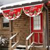 Christmas Fan-shaped Flag Banner Christmas Decor for Home 2026 Christmas Ornament Xmas Navidad Natal Noel Gifts New Year 2026