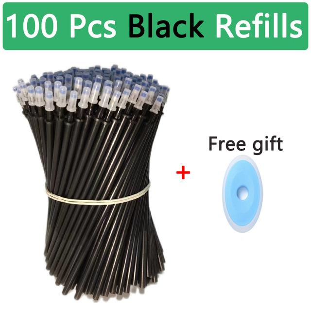 100 Pcs/set Erasable Gel Pen Refill Blue Black and Red Easy-to-erase Pen Refill Water Pen Quick-drying Erasable Pen Refill