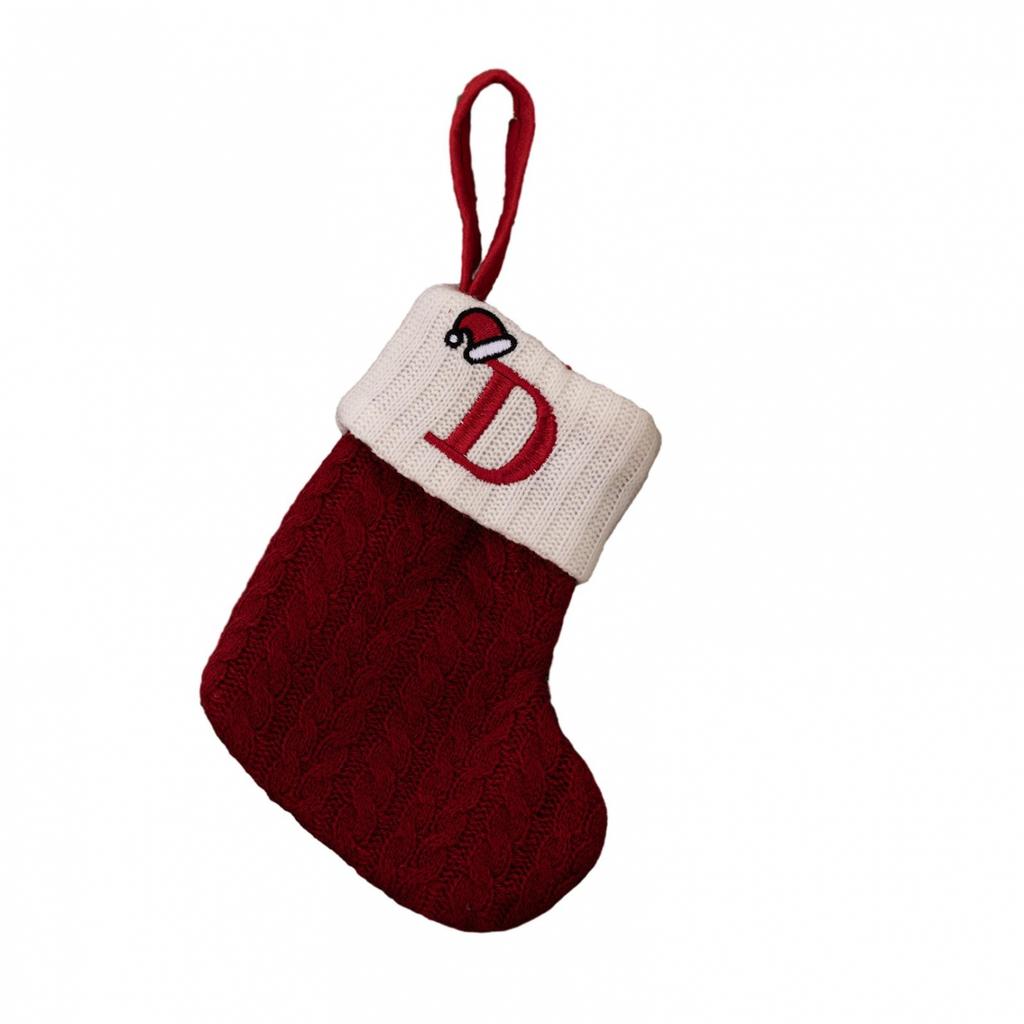 Alphabet Christmas Stocking Christmas Tree Decorating Hanging