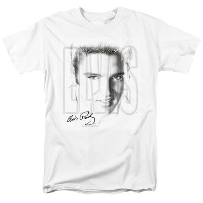 Elvis Presley Blaue Augen Herren T-Shirt Weiß