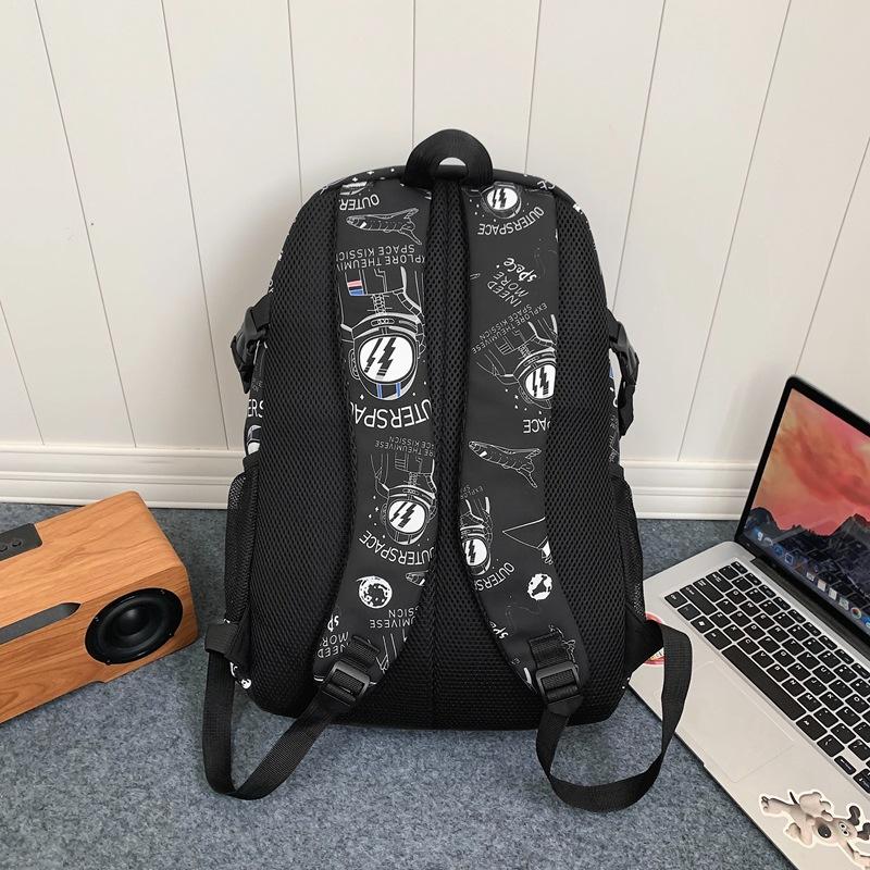 School bag male ins trendy cool high school student style personalized graffiti middle back