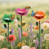 4pcs Bee Waterer For Garden Birds Animals Hydration Bee Drinking Flower Shape Dish for Park Balcony Backyard Yard Terrace