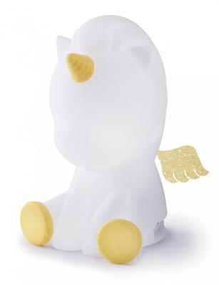 BIGBEN Luminus LED-Nachtlicht mit drahtlosem Bluetooth-Lautsprecher – Einhorn GOLD LIMITIERTE AUFLAGE, Bigben Lumin'us