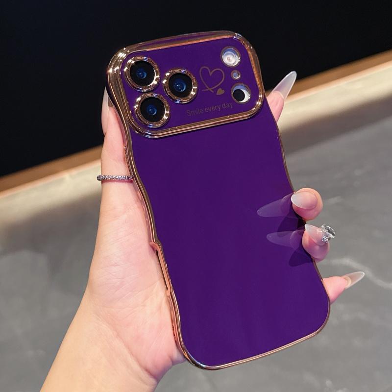 Electroplating Love Design Phone Case for iPhone 17 pro Max 17 Air 16 15 14 plus 13 12 11 pro Max with Lens Shockproof Bumper