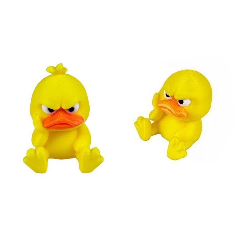 1/2pcs Angry Yellow Duck Statue - Expressive Grumpy Duck with Big Eyes & Beak,Durable Plastic Indoor/Outdoor Decoration for Home