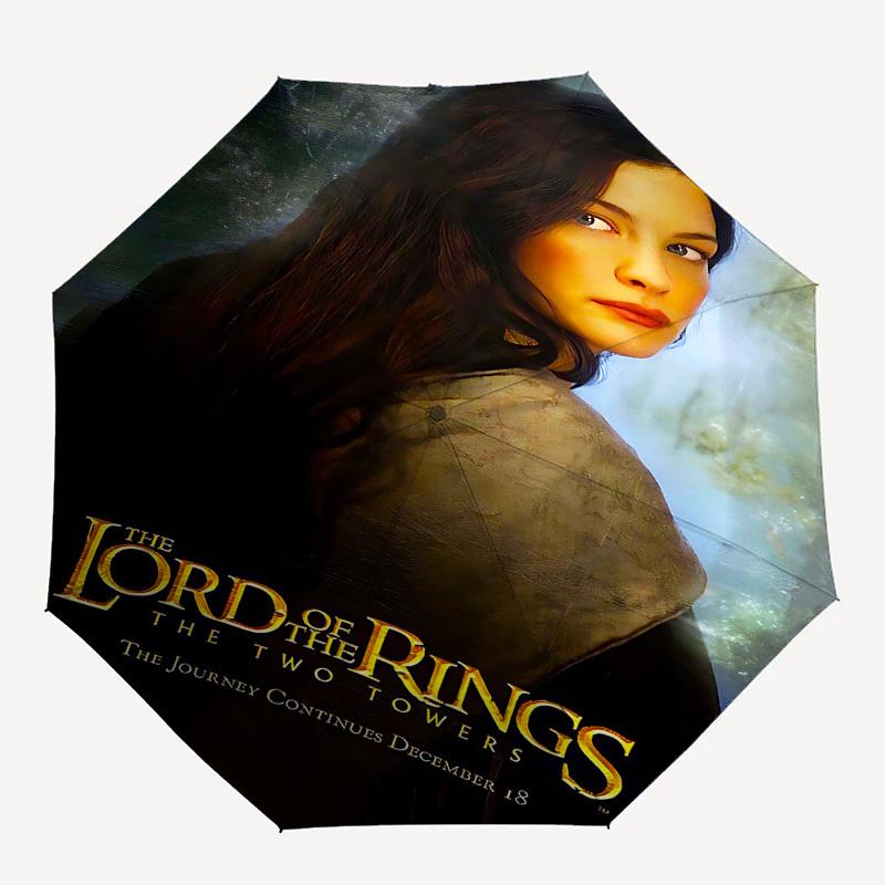

1pc LORD OF THE RINGS Two Towers Automatic Folding Umbrella - Compact 8-Rib Design, Durable Plastic & Iron1050L