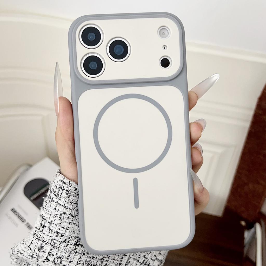 For iPhone 17 Pro Max Case Compatible with MagSafe Dual Color Skin Touch TPU PC Shockproof Phone Cover
