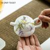Chinese Ceramic Teapot Teacup Ball Hole Filter Handmade Flowers Porcelain Tea Pot Beauty Tea Infuser Kettle Household Teaware