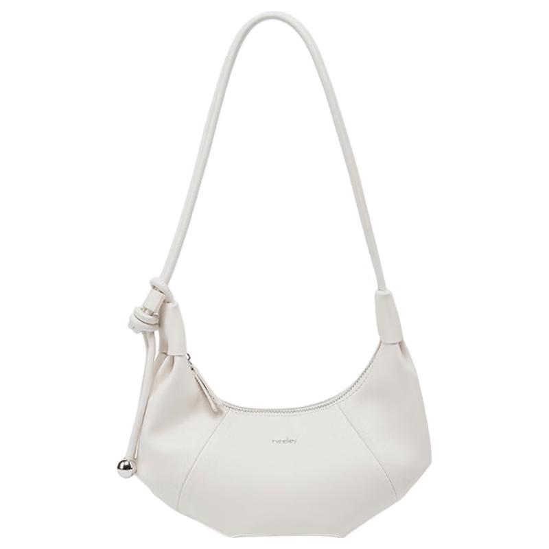 NEELEY Genuine Leather Croissant Crossbody Bag One Size