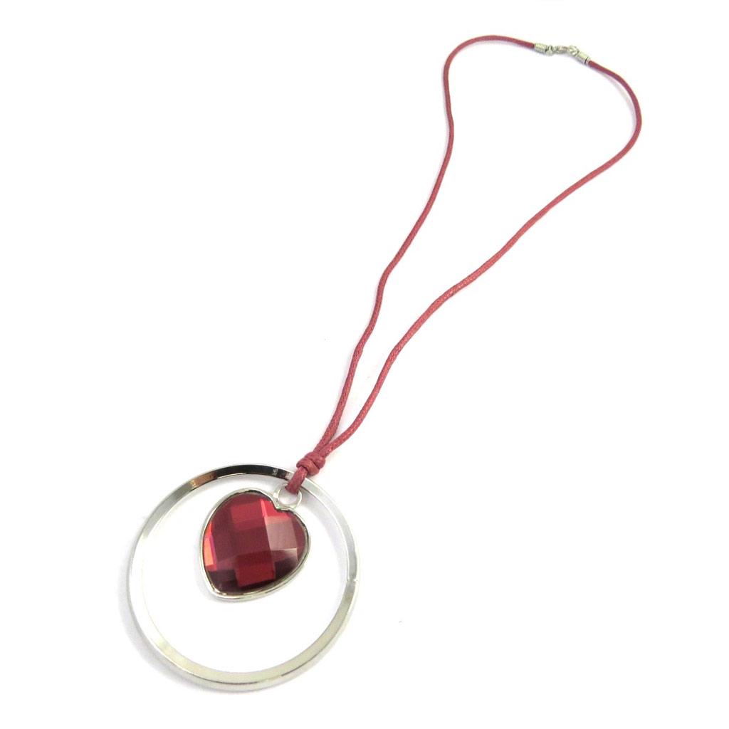 Les Trésors De Lily [M1988] - Red 'Love' Designer Necklace