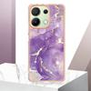 For Xiaomi Redmi Note 13 4G TPU Case with IMD Marble Pattern Electroplated Back Cover
