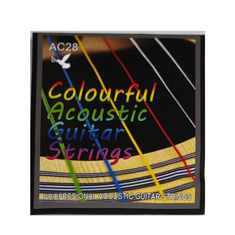 Colored Phosphor Bronze Acoustic Folk Guitar String Set