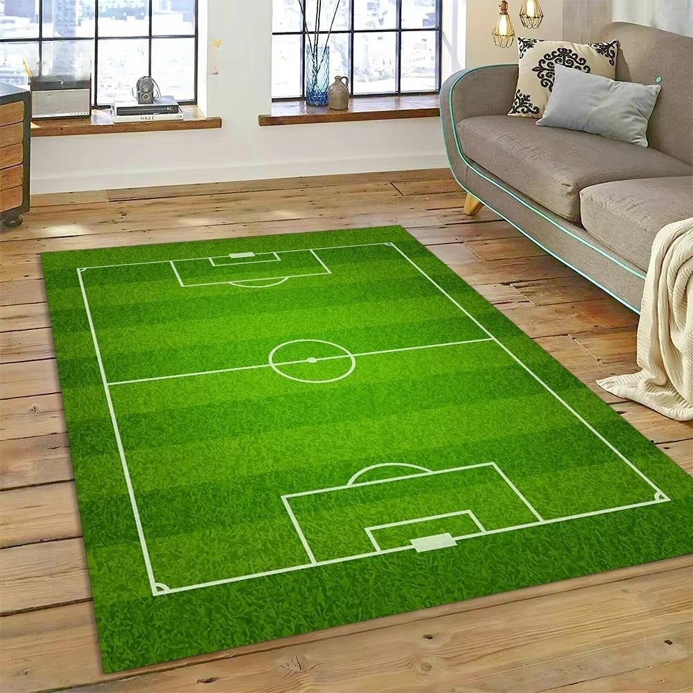 Soccer Football Field Rug Carpet for Living Room Bedroom Home Decor,Floor Mat Non-slip Decoration for Sofa Kitchen Doormat Gifts