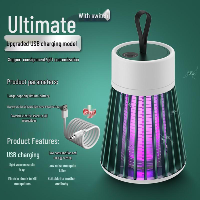 Electric Mosquito Killer Lamp 2025: Indoor/Outdoor USB Rechargeable Trap and Repellent.