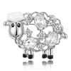1Pcs Cute And Exquisite Color Diamond Inlaid Sheep Brooch Simple And Versatile Animal Zodiac Lamb Pin Accessories For Men Women