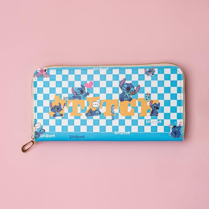 Cartoon Stitch Long Zipper Wallet Stitch Clutch Wallet Wallet Print To Make