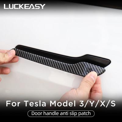 LUCKEASY Für Tesla Modell 3 YS 2016-2023 Autozubehör Türgriff Patch ABS Türgriff Dekoration Aufkleber