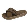 Platform Slippers Women's Summer Outer Wear 2025 New Feeling Cross Strap Fashion One-word Women's Sandals Casual Sandals