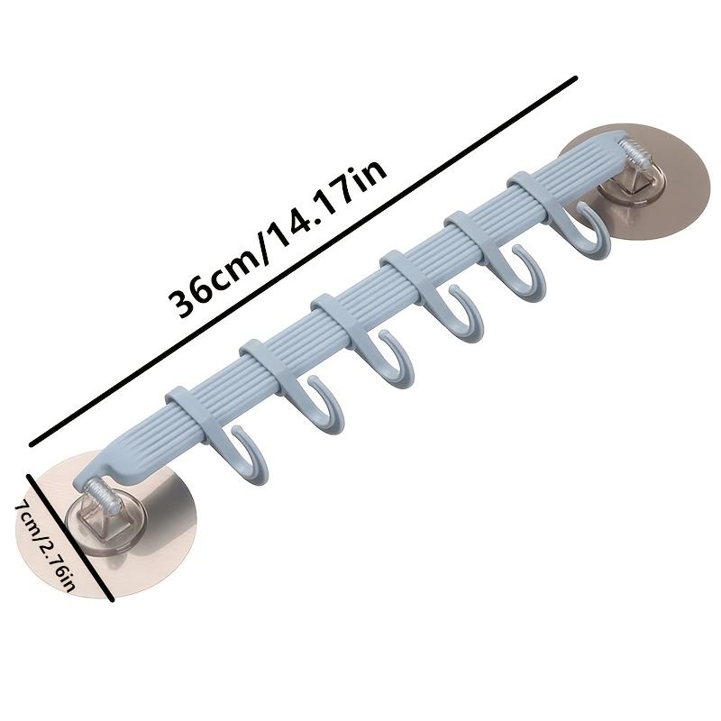 1PC Suction Cup Type Hook 6 Rows for Kitchen Bathroom Corner Suspension Without Marks Hanger Hook