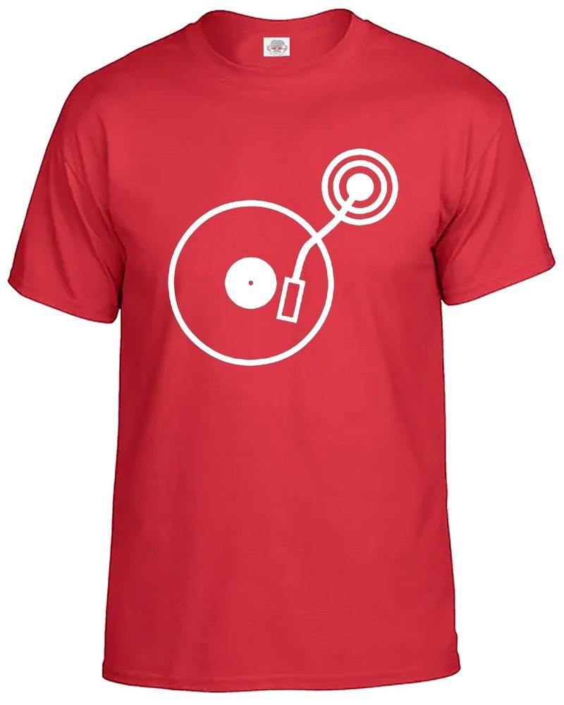 Dj Turntable Tshirt Mens Ibiza Club Party Old School Style Rave Edm Cool Top