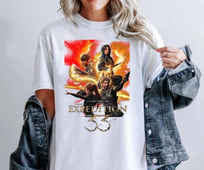 Clair Obscur Expedition 33 Shirt Funny Game Expedition 33 Tshirt Fashion Casual Short Sleeve Unisex Unisex Streetwear Tops