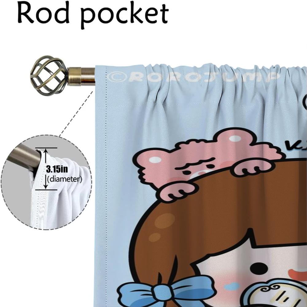 Küchenvorhänge für Wohnzimmer Vorhang RORO JUMP Halloween Dekoration Tüll für Schlafzimmer Heim-Innenvorhänge 2 Stück Jalousien