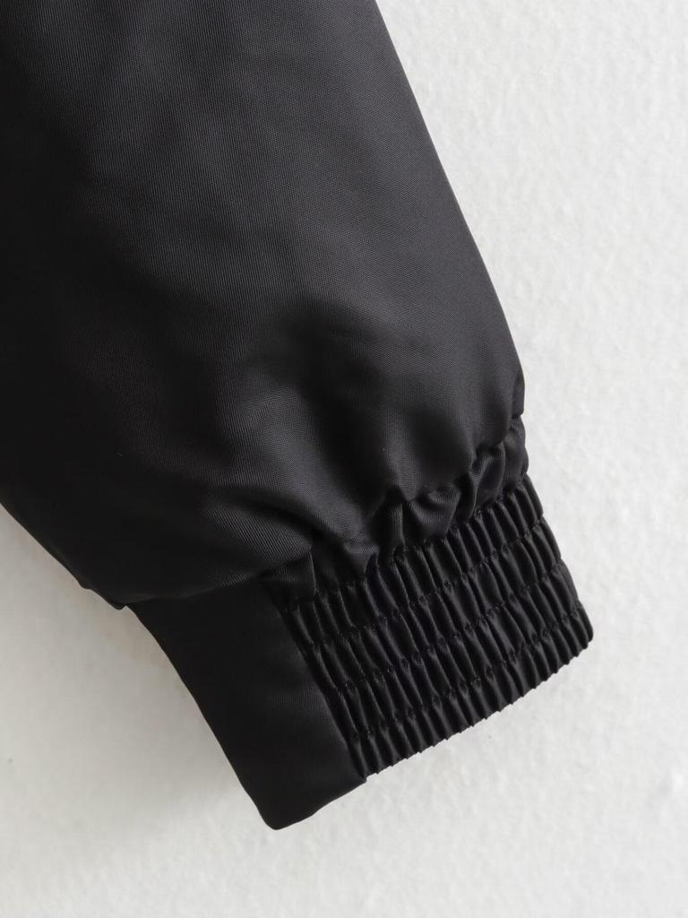 Damen Europäische und Amerikanische Mode Bomberjacke Baumwollmantel