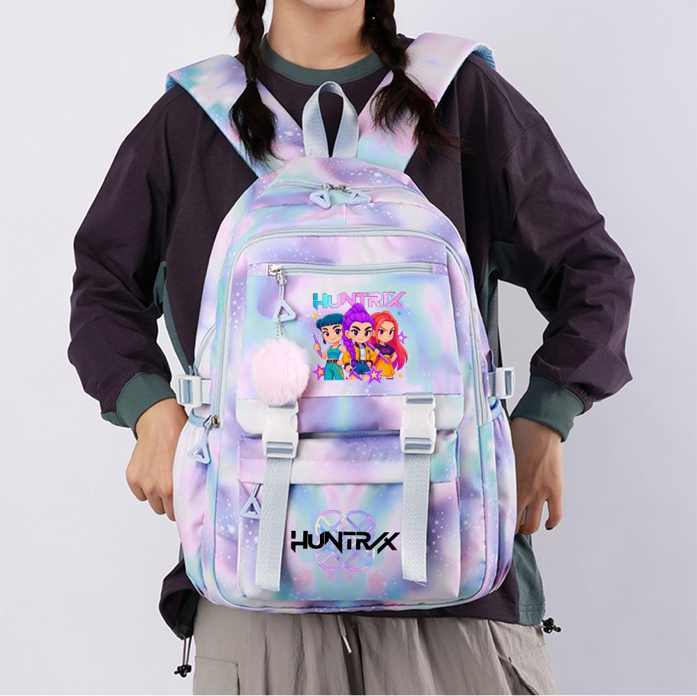Cartoon Anime K-Pop Demon Hunters Printed Backpack Schoolbag for Teenager Student Girl Boy Bookbag Large Capacity Waterproof Travel Bag Gift