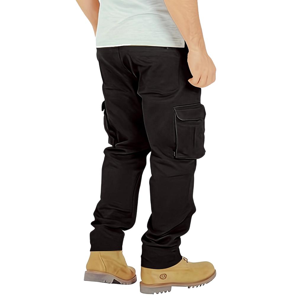 Men's ,color Rope Sports Workwear With Multiple Pockets And Long Pants
