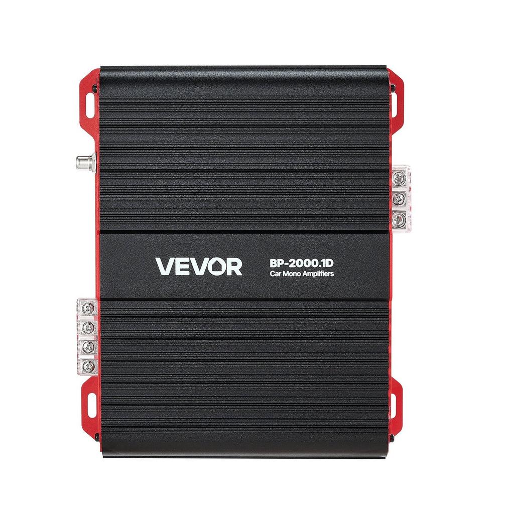 Monoblock Car Amplifier, 2000W RMS MAX, 1/2/4 Ohm Stable, 1-Channel Class D Car Audio Amplifier with Remote Subwoofer Level Control, Low Pass Filter