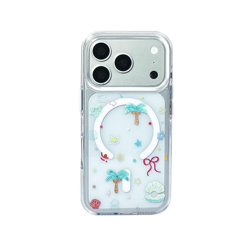 

Transparent Leopard Print Magnetic Phone Case for iPhone 17 Pro Max and Apple 15 iPhone 15 Pro