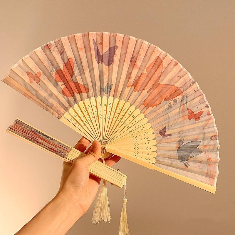 Folding Fan Bamboo Hand Fans Decorative Fan For Women Dancing Fan Gifts Wedding Party Crazy Hour Fans Party Favors