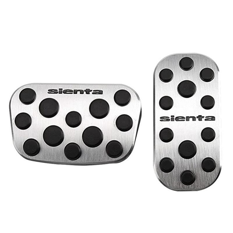 Authentic Stainless Steel Accelerator Brake Pedal Foot Pedal Protective Cover For  + Toyota Sienta AT Accessories