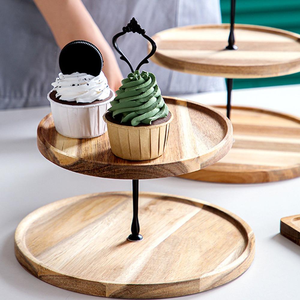 Solid Wood Serving Tray Detachable Multi Layer Frame Storage Tray Display Tray Afternoon Tea