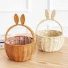 Cartoon Rabbit Ear Storage Basket Multifunctional Hand Woven Basket  Easter Festival Gift
