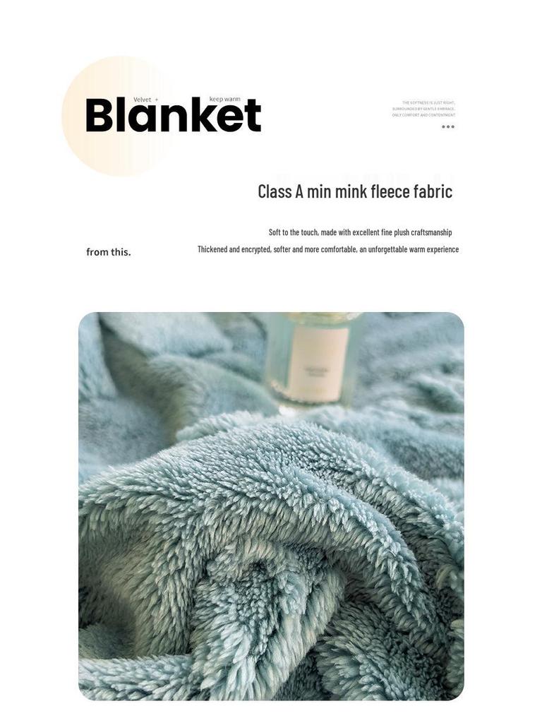 Class A Carved Winter Coral Fleece Blanket - Warm, Multifunctional Gift Blanket