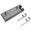 Under Desk Cable Management Tray Carbon Steel Under Desk Storage Basket Cable Organizer with Clamp for Office Home Black