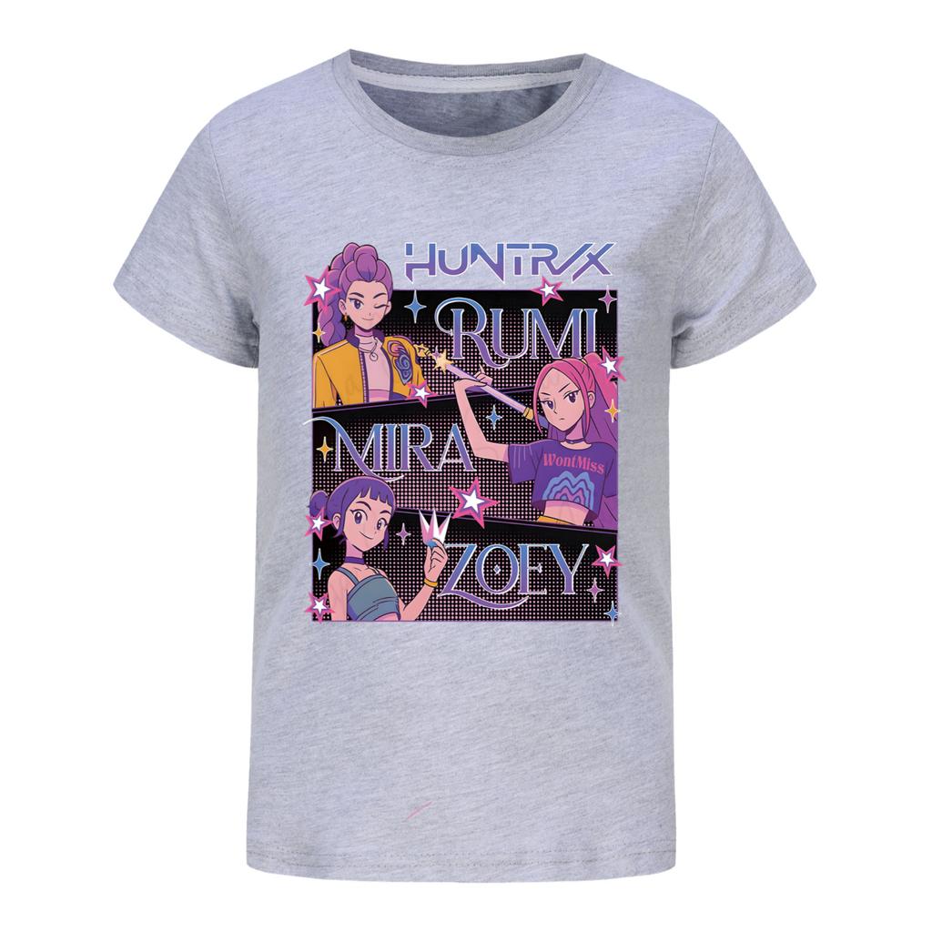 T-shirt estiva Kpop Witcher a maniche corte per ragazza e ragazzo
