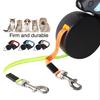 Lesă Retractabilă Yousheng pentru 2 Câini Coardă de Trație din Nailon cu Lumini LED Mâner Ergonomic Suport pentru Pungi de Câini pentru Câini Mici