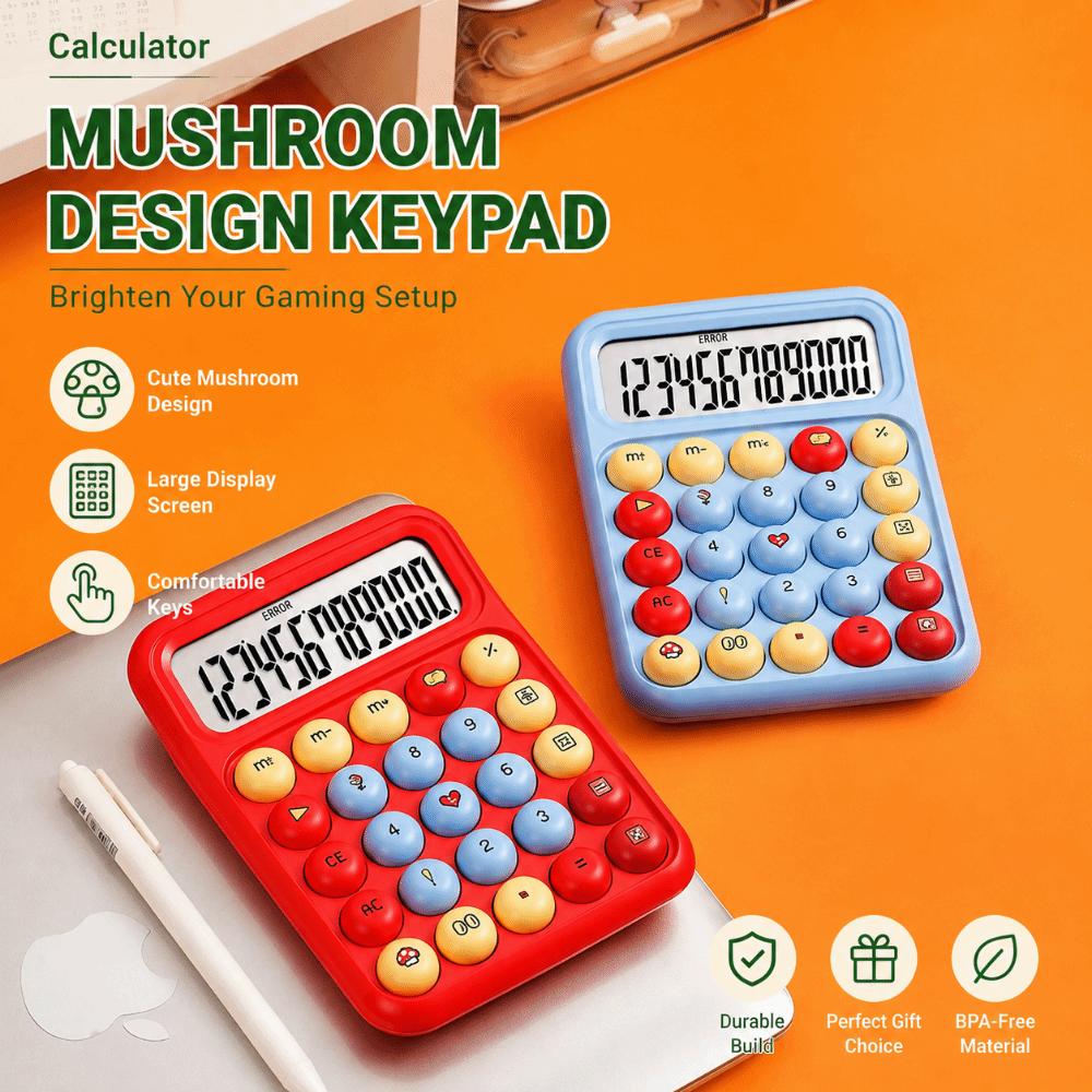 Cartoon Mechanical Button Calculator Electronic Calculators Accounting Office Student