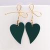 Heart Dangle Earrings for Women Colorful Enamel Crystal Love Heart Sweet Korean Female Drop Earrings aretes de