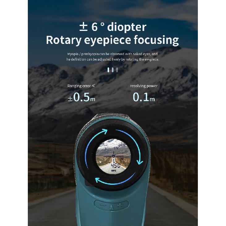 800m Slope Adjusted Flag-Lock Laser Rangefinder Telescope Hunting 800m Laser Distance Meter Golf Rangefinder