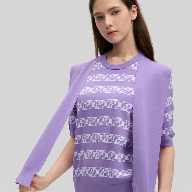 New FILA Knitwear Women's Jumping Purple F11W434407FPU