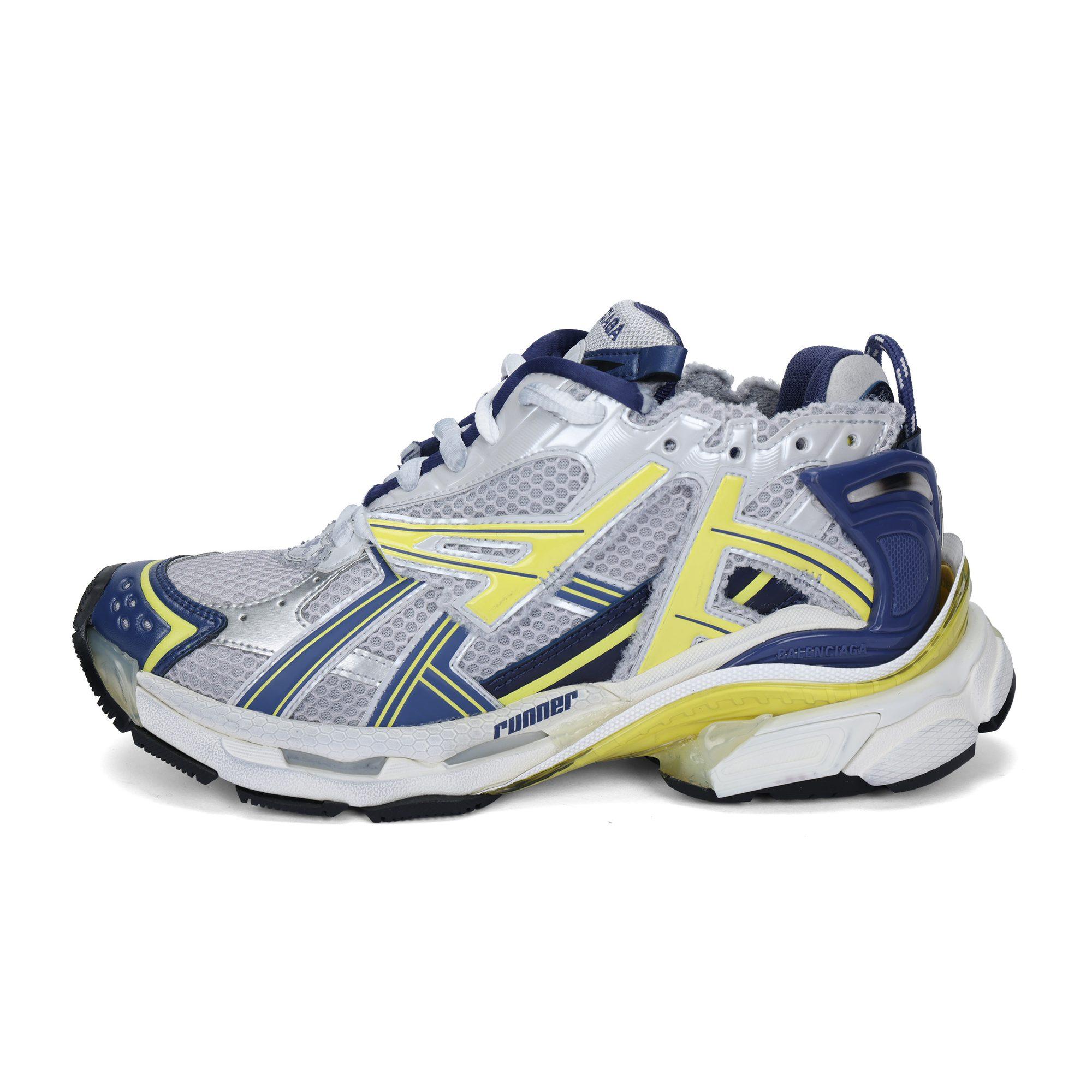 Balenciaga Runner Sneakers `White Blue Yellow