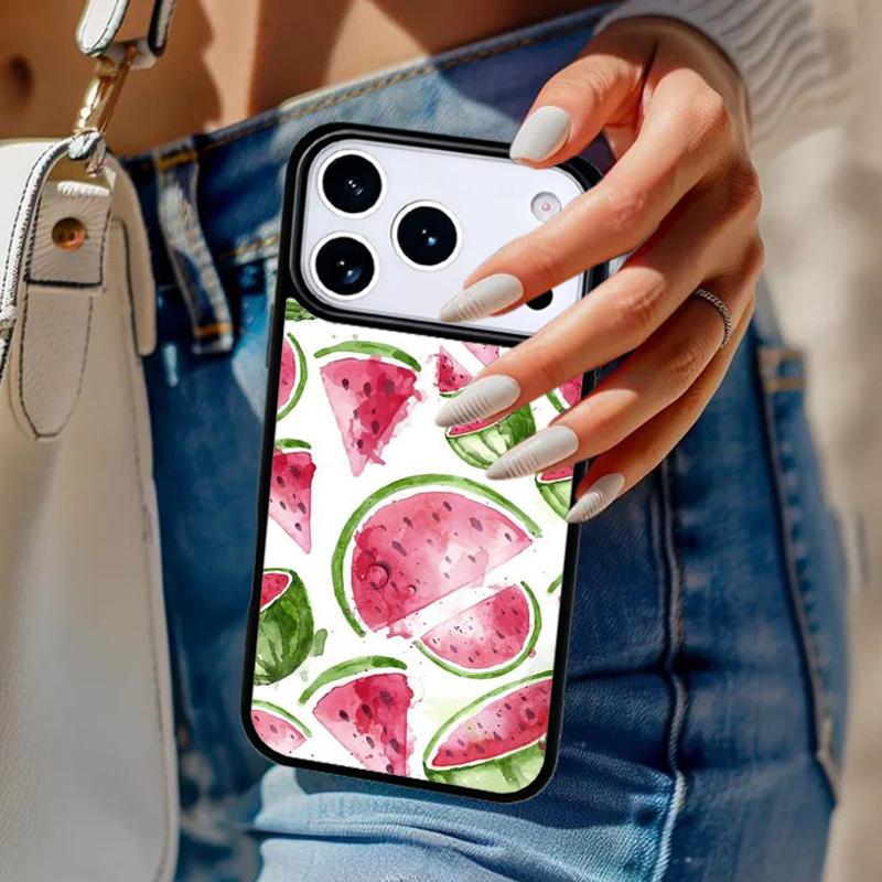 Summer Fruit Watermelon Soft Phone Case For iPhone 17 Air 14 15 13 12 Max Cover For Apple 16e 11 Pro Max Plus Coque